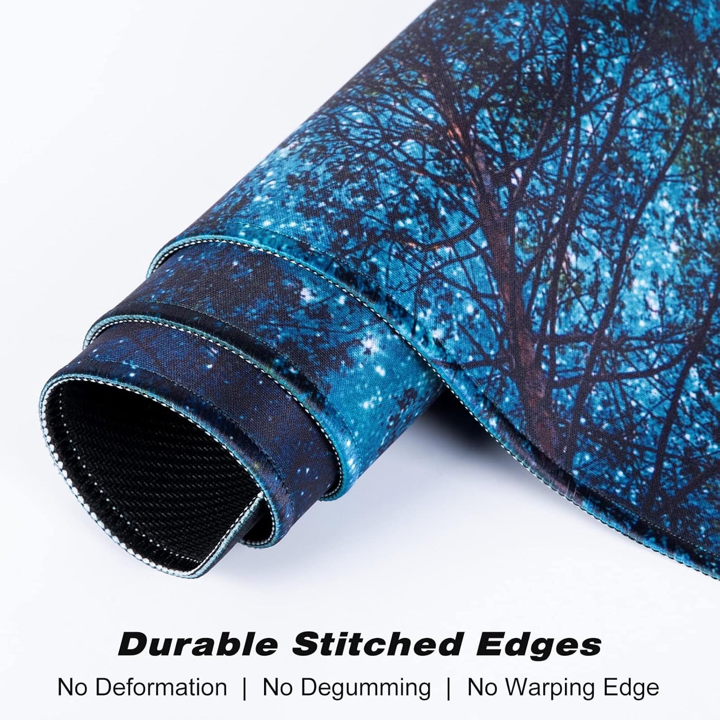 Extended Gaming Mouse Pad, XXL Large Mouse Mat 30 x 14 Inch, Big Computer Keyboard Mousepad, Waterproof Desk Pad with Stitched Edges and Non-Slip Base for Women Office Gaming, Galaxy Tree