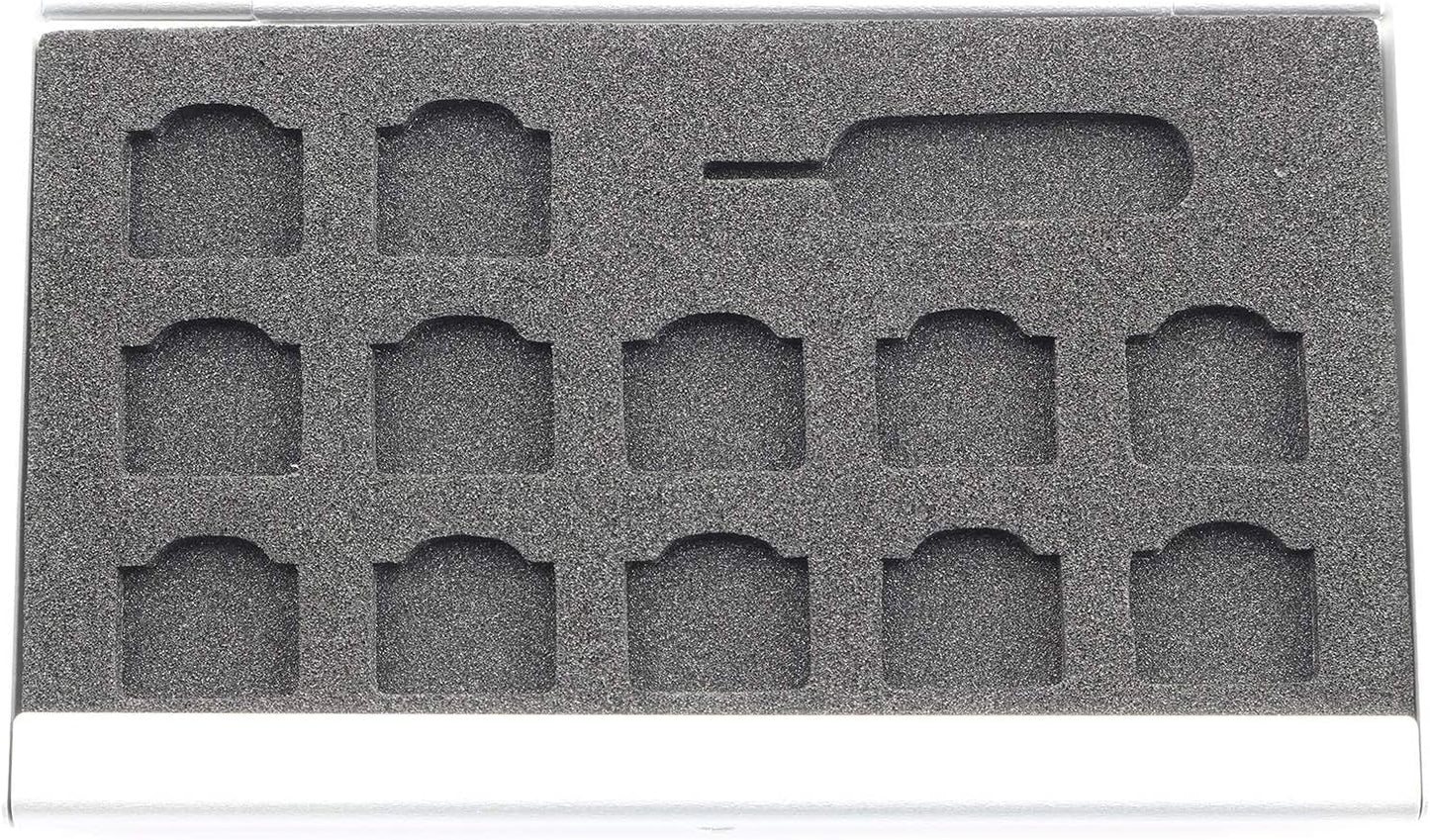 TAODAN Nano SIM Card Holder with Eject Pin,SIM Card Adapters Aluminum Alloy Storage Case Silver