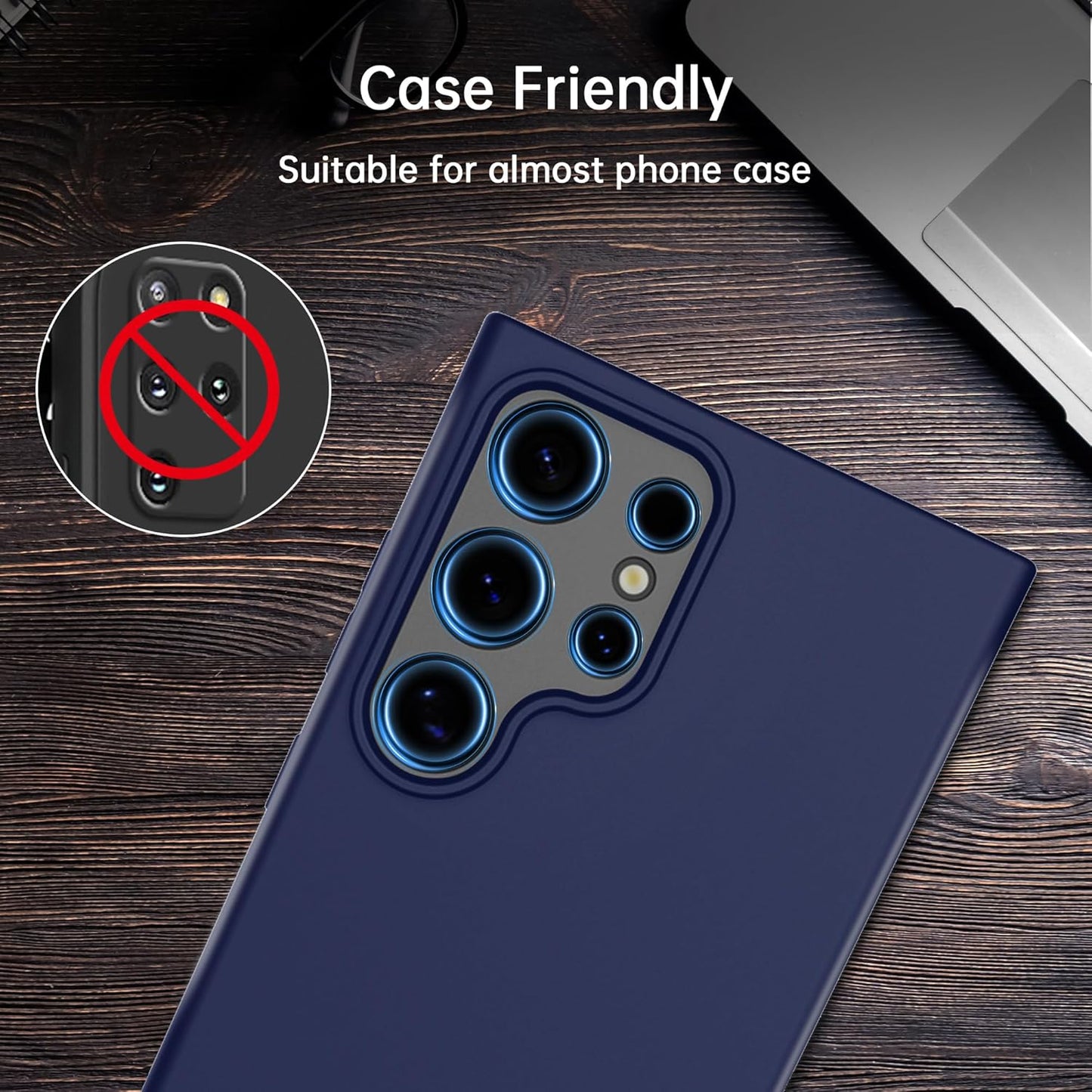 For Samsung Galaxy S23 Ultra Camera Lens Protector, Individual Lens Protector, Ultra HD 9H Tempered Glass Screen Protective Cover, Anti-scratch, Military Grade Drop Protection 2 Set. (Glitter Silver, S23 Ultra)