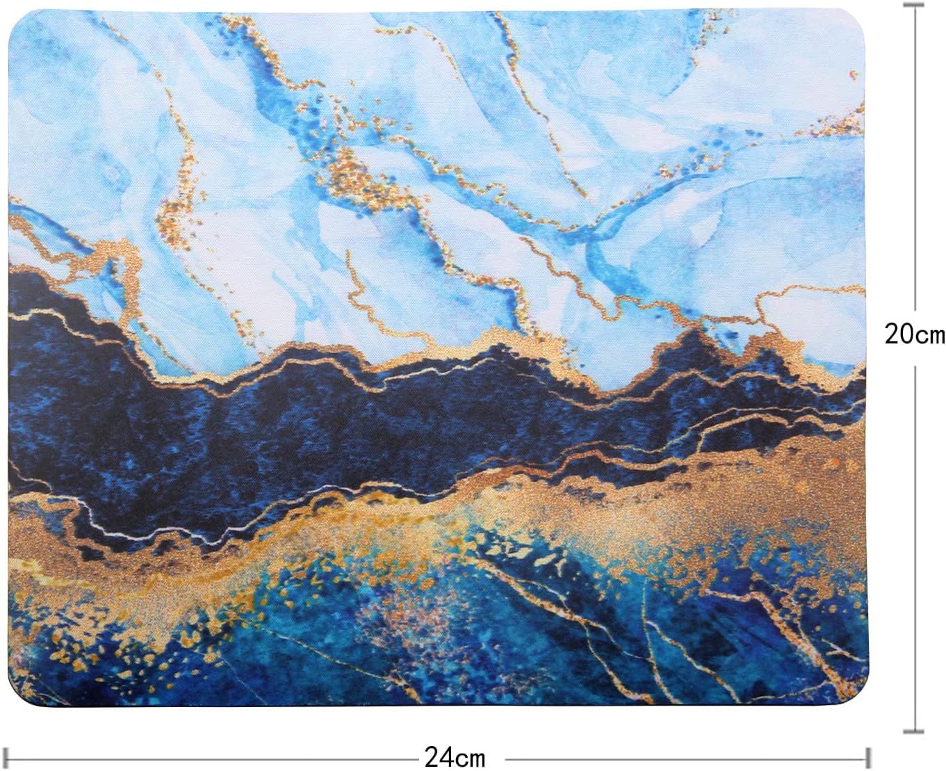 Mouse Pad, Gaming Mouse Pad, Non-Slip Rubber Base Mouse Mat with Designs for Laptop, Computer & Office, 9.5 x 7.9 x 0.12 inches (Marble 5)