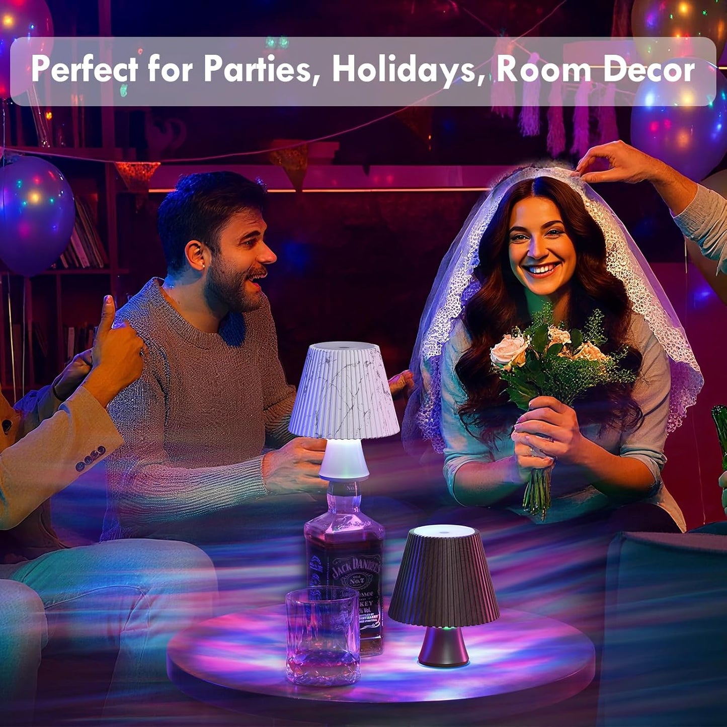 WILIT Wireless Bottle Lamp Shade, RGB Color Changing LED Night Light, Mood Lighting for Living Room, Bedroom Decor for Teen Girls Boys, Wine Bottle Lights, Gifts for Women, Bar Decor Accessories