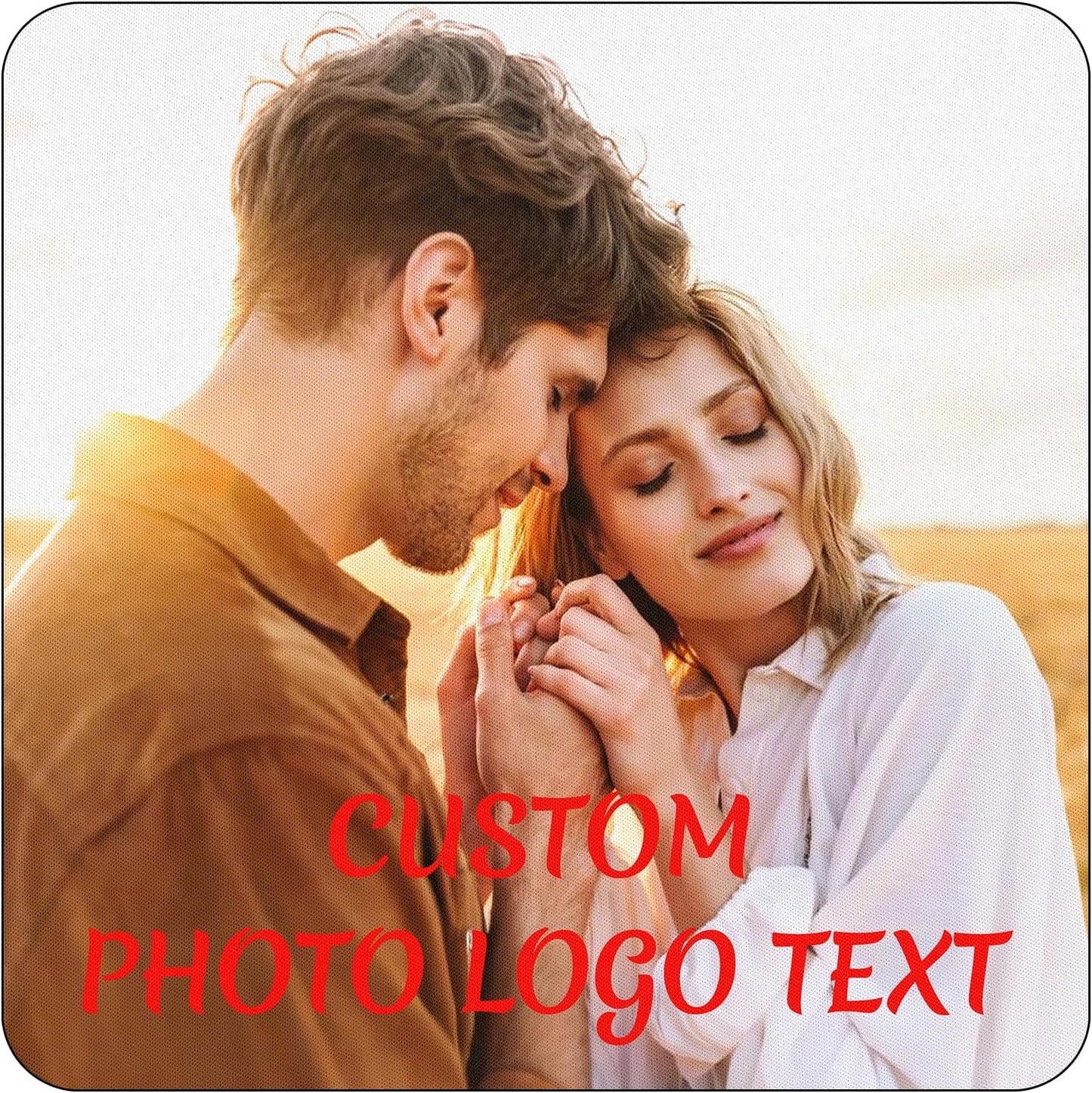 Custom Mouse Pad, Personalized Mouse Pad with Photo & Text, Neoprene Mouse Mat for Laptop Computer Office Desk, Mousepad Small with Anti-Slip Rubber Base