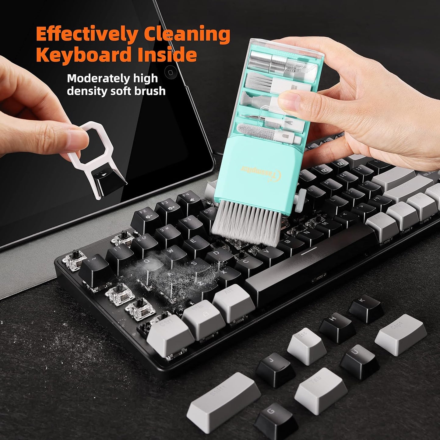 Laptop Screen Keyboard Cleaner Kit, All in 1 Electronics Cleaning Tool for MacBook iPad iPhone Pro Cell Phone, Brush Tool for Tablet, Computer, PC Monitor,TV Camera Lens with Patent