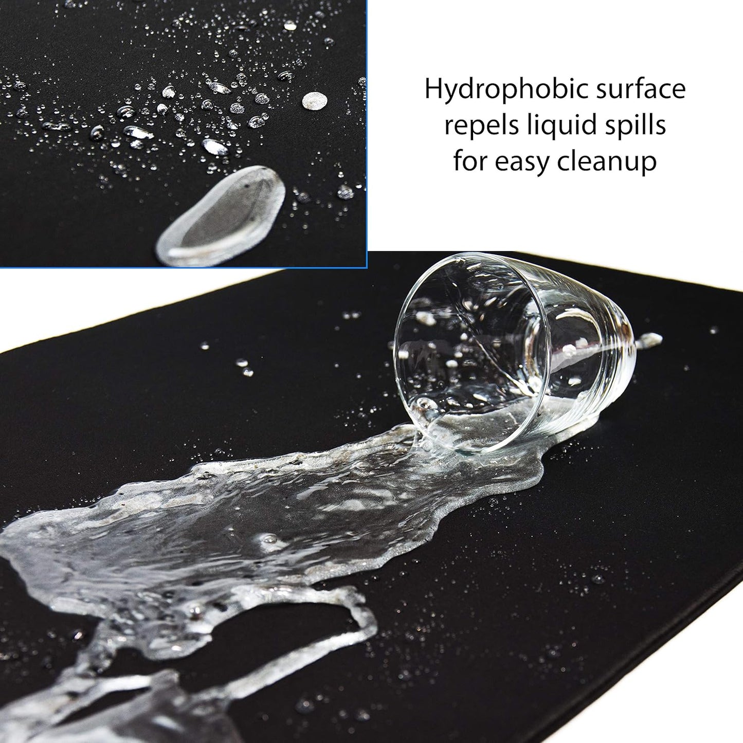 Gaming Mouse Pad (5mm) Extended 36 inch | 36x12x0.20 Extra Thick | Black | Stitched Edge, Large Washable Desk Mat