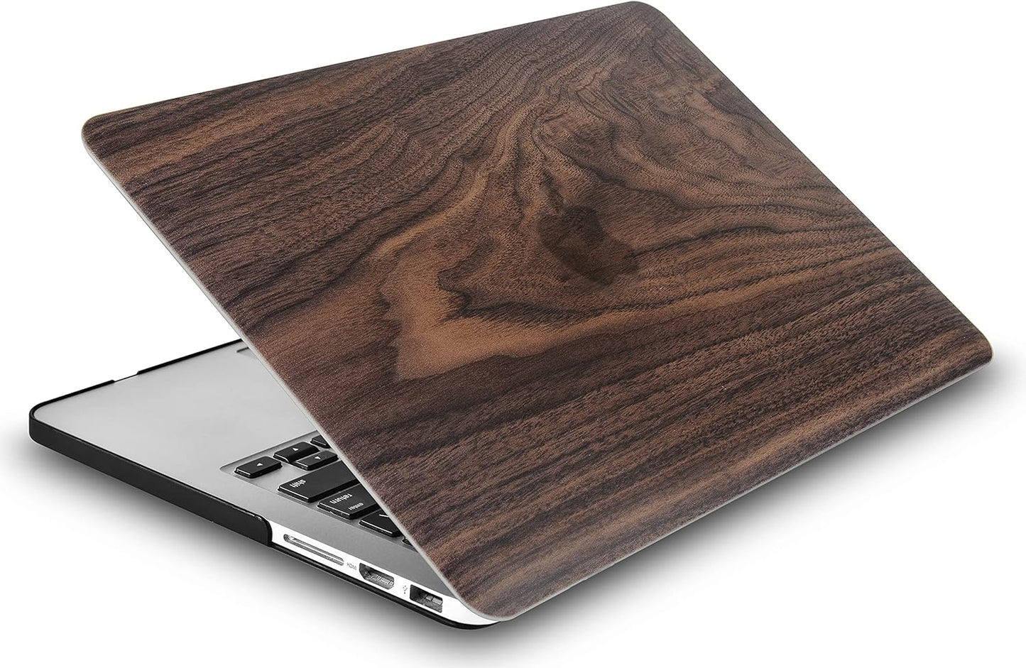 KECC Compatible with MacBook Air 13 inch Case 2022 2021 2020 2019 2018 Release M1 A2337 A2179 A1932 Plastic Hard Shell for MacBook Air 13.3 inch + Keyboard Cover + Sleeve, Walnut Wood