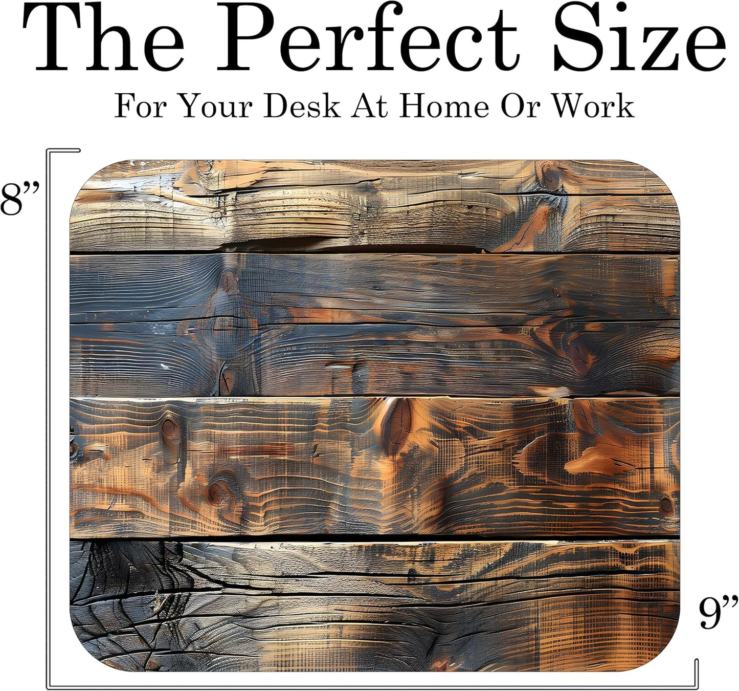 Rustic Wood Decorative Colorful Mouse Pad Mat Mousepad for Desk Computer Laptop PC Gaming Home or Office Gift (Rustic Wood MP54)