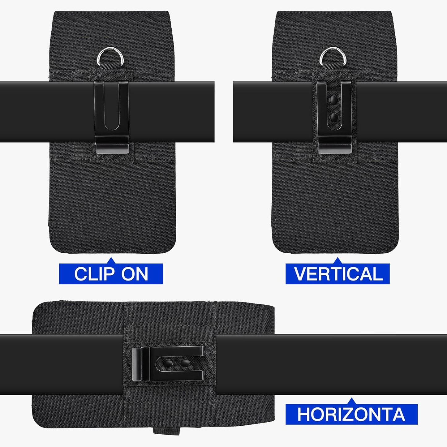 BECPLT for Galaxy S25+ S24+ S23+ S22+ 5G Note 20 Ultra 5G Nylon Cell Phone Pouch Holster Case with Belt Clip Cover for iPhone Air 17 Pro Max 16/15/14/13/12/11 Pro Max Galaxy S25 Ultra