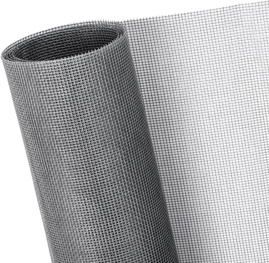 59"x79" Window Screen Mesh, Fiberglass Window Screen, Screen Door Mesh, Windows Screens and Screen Door Replacement, Patio Screen Mesh- Gray