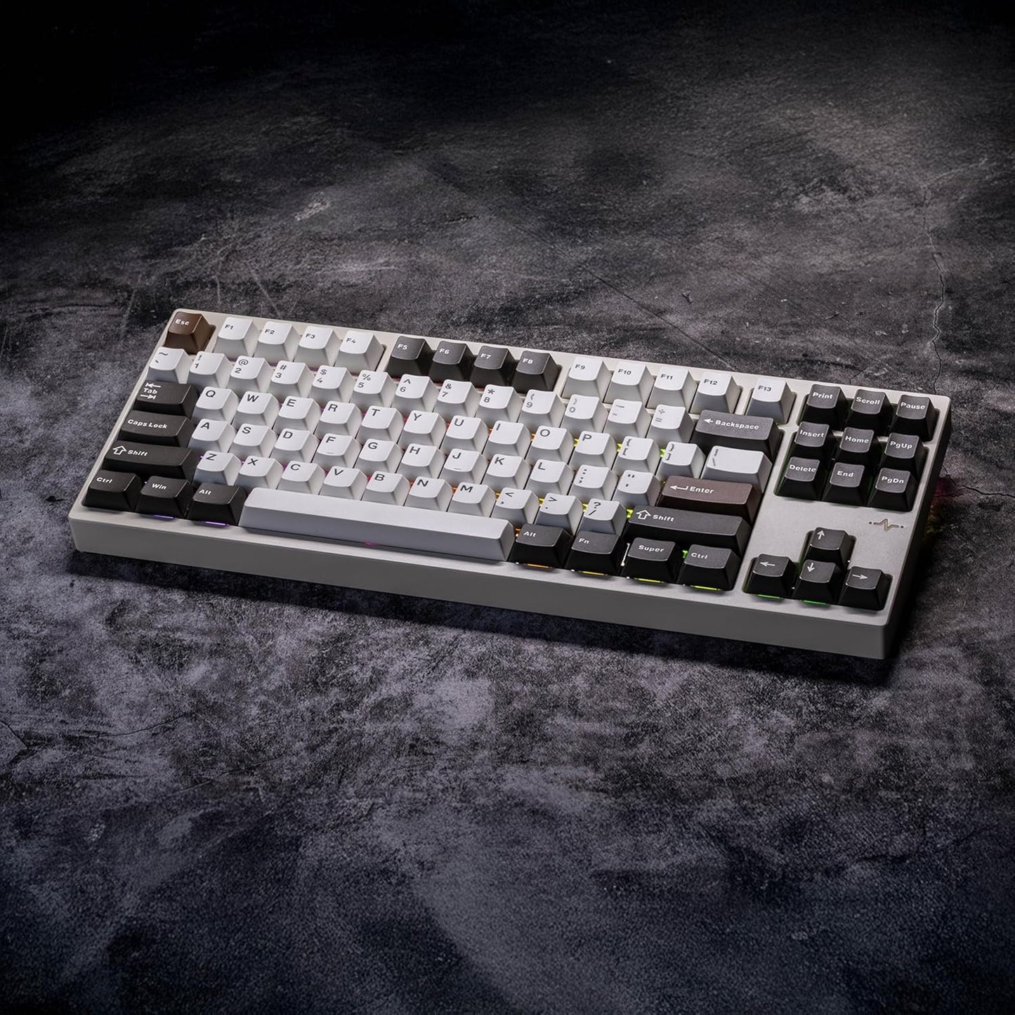 KEEBMONKEY WOBKEY Crush 80 Reboot CNC Aluminum 5-Second Quick-Release Triple-Mode Connectivity Mechanical Keyboard with Superior Acoustics (Pro White)