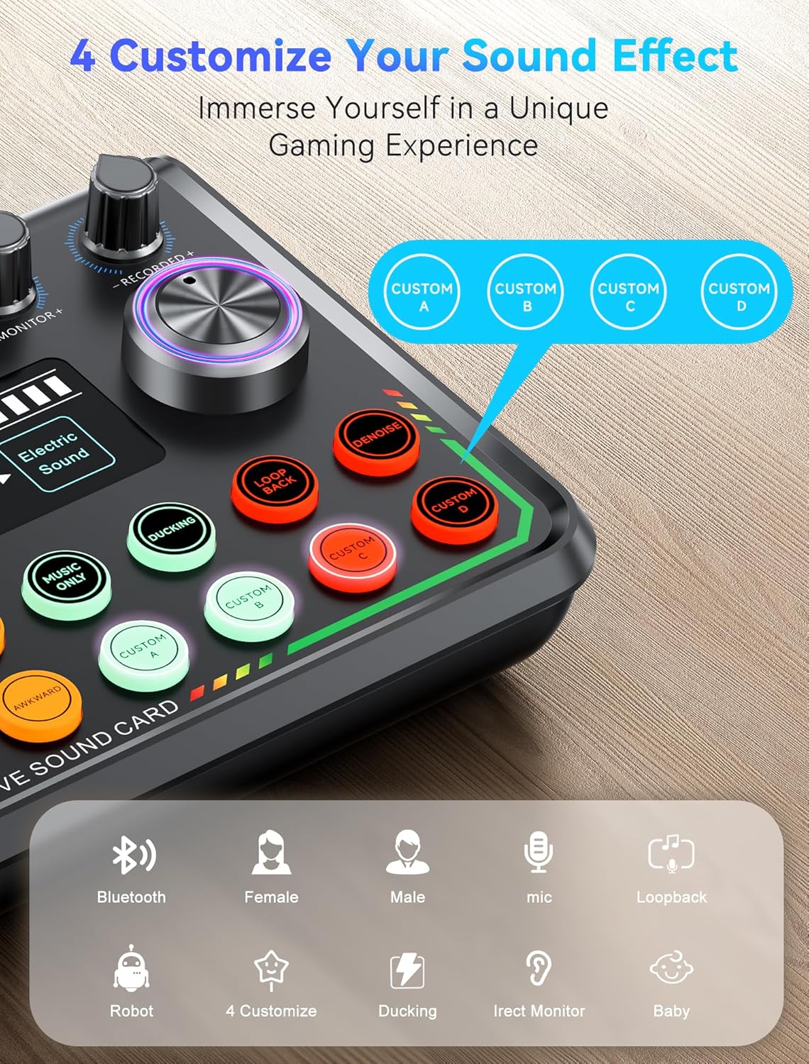 SINWE Podcast Equipment Bundle,Audio Interface with Studio Condenser Microphone for Smartphone & PC,Plug-and-Play Live Sound Card,Perfect for Streaming, Singing, YouTube & Gaming