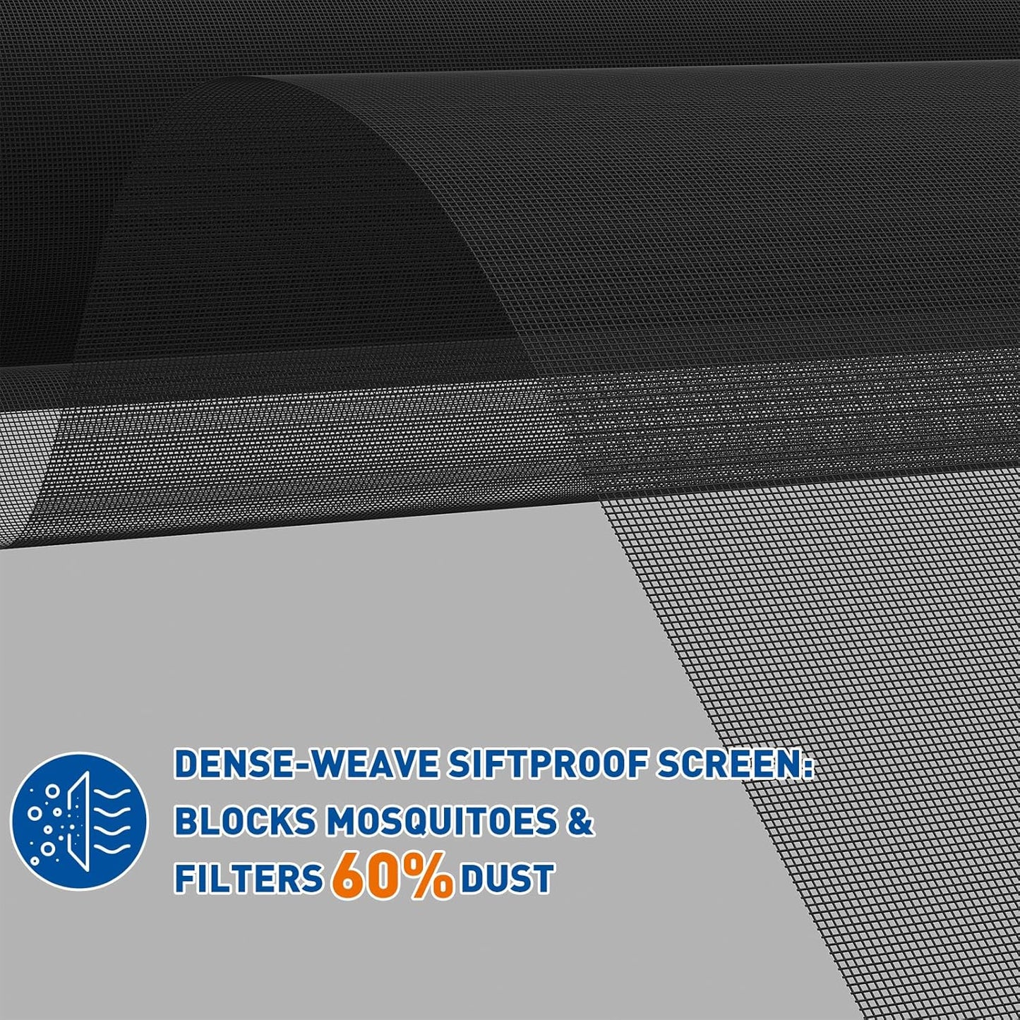 MAGZO High Density Window Screen Replacement Mesh Roll, 37.4in × 16.4ft High Definition Siftproof 32x28 Mesh Screen for Porch Doors Repair Kit, Ideal for Patio Windows, Sliding & DIY Projects