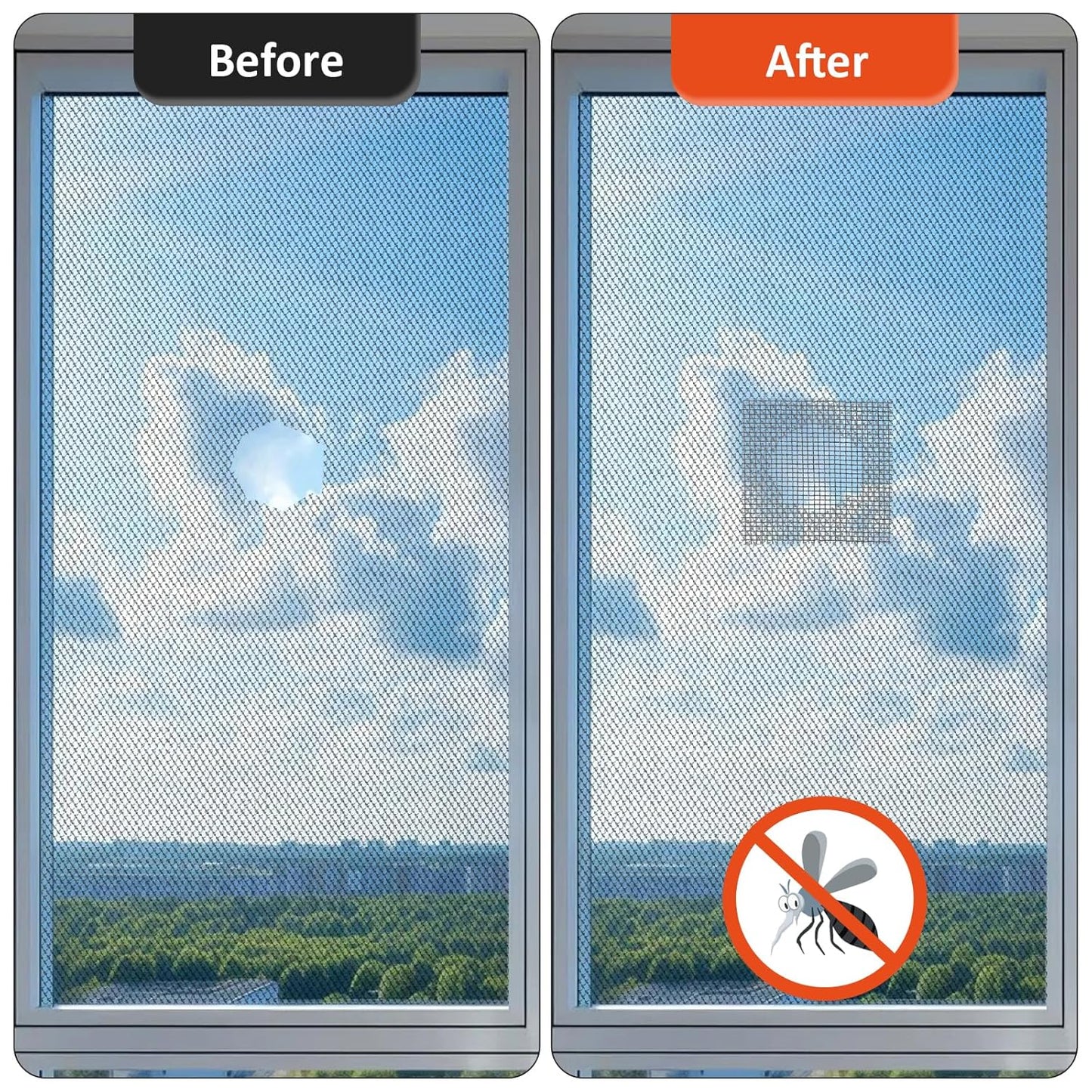 Grey Screen Repair Tape, 2" X 180" (15FT) Window Screen Door Repair Kit, Strong Adhesive Fiberglass Patch Tape Mesh