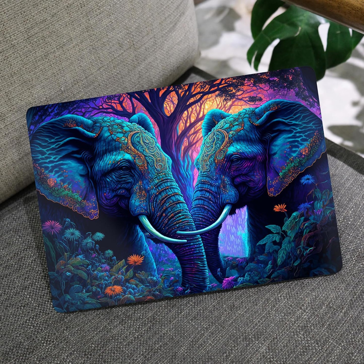 MEEgoodo Case for MacBook Pro 13 inch 2022 2021 2020 New A2338 M2/M1 A2251 A2289, Laptop Hard Shell Cases with Keyboard & Camera Cover Compatible Case, Elephants (A2338/A2251/A2289)