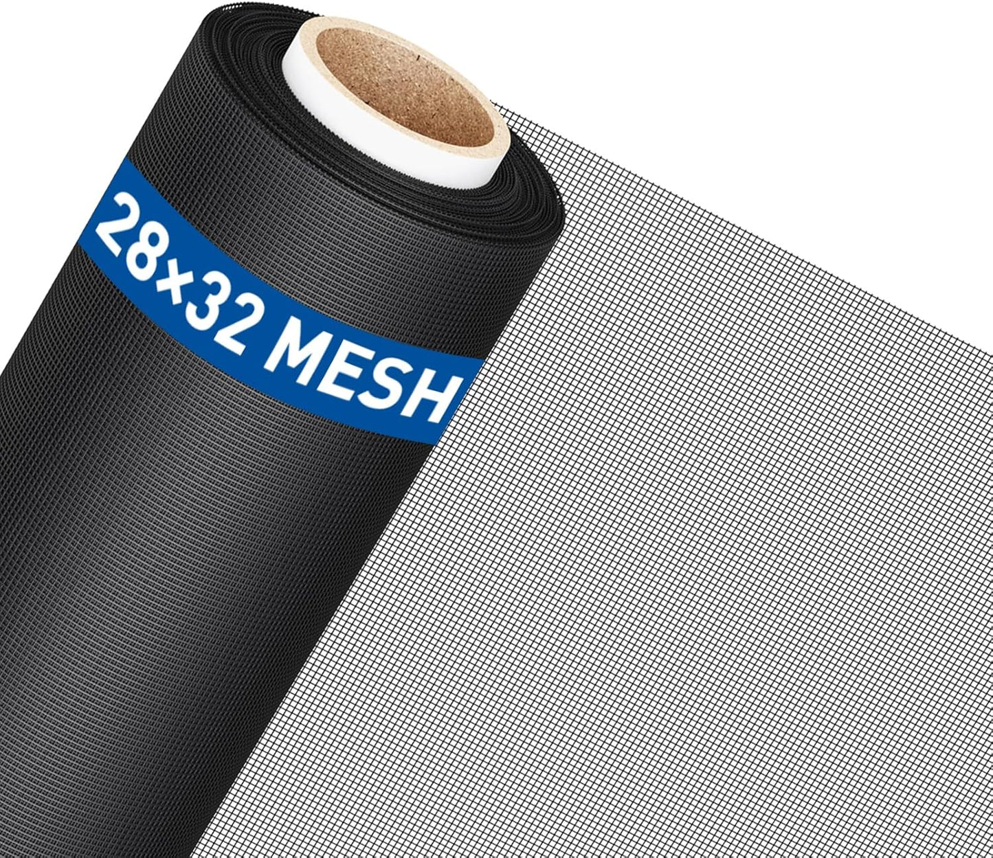 MAGZO High Density Window Screen Replacement Mesh Roll, 37.4in × 16.4ft High Definition Siftproof 32x28 Mesh Screen for Porch Doors Repair Kit, Ideal for Patio Windows, Sliding & DIY Projects