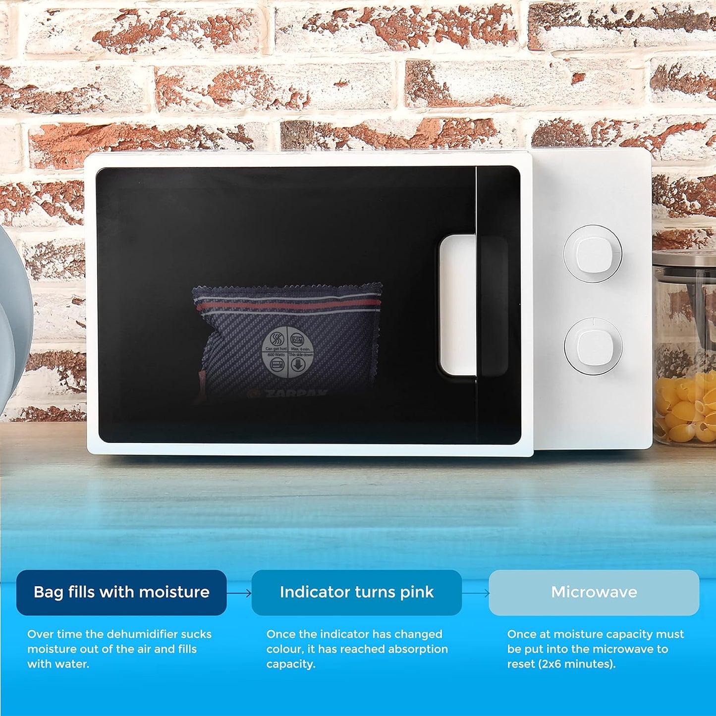 Reusable Car Dehumidifier - Rechargeable Dehumidifier for Car, Trucks, and RVs - Prevent Damp & Moisture on Windscreens with this Portable Moisture Absorber for Car - Anti Fog Car Windshield