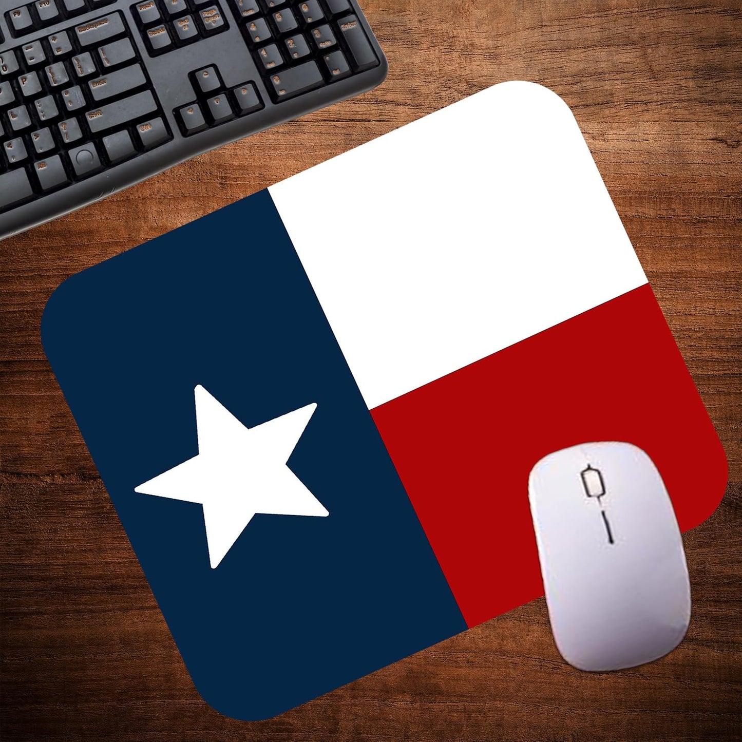 Texas State Flag Mouse Pad Mat Mousepad for Desk Computer Laptop PC Gaming Home or Office Gift for Texan TX (Texas MP56)