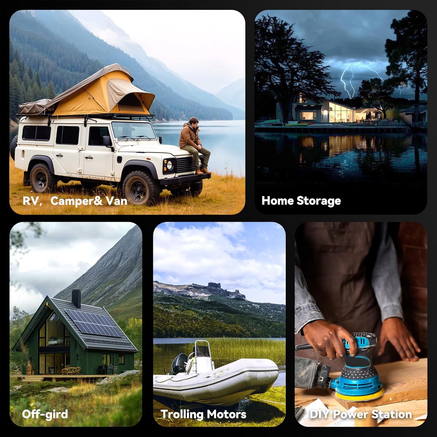 2 Pack 12V 100Ah LiFePO4 Batteries, Ultra-Light 21.9lb Each, 15000+ Cycles, 4S4P Expandable, Built-in 100A BMS, Group 24 Lithium Batteries for RV, Marine, Off-Grid, Trolling Motor, Solar, DIY Power