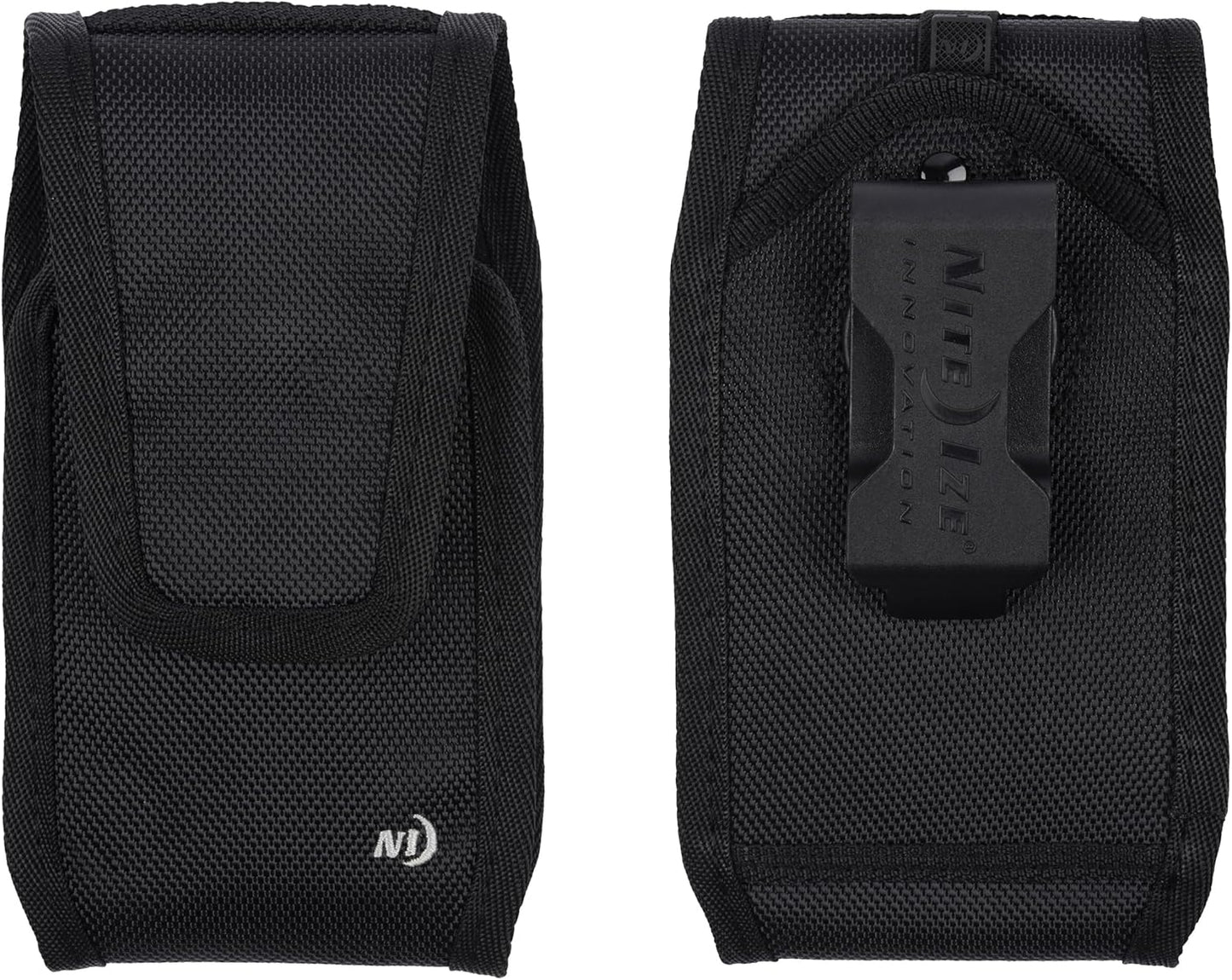 Nite Ize Clip Case Cargo Universal Rugged Holster - Cell Phone & Card Holster Pouch - Durable Phone Holder Clip for Belt - Utility Belt Pouch with Rotating Flex-Clip - XL, Vertical