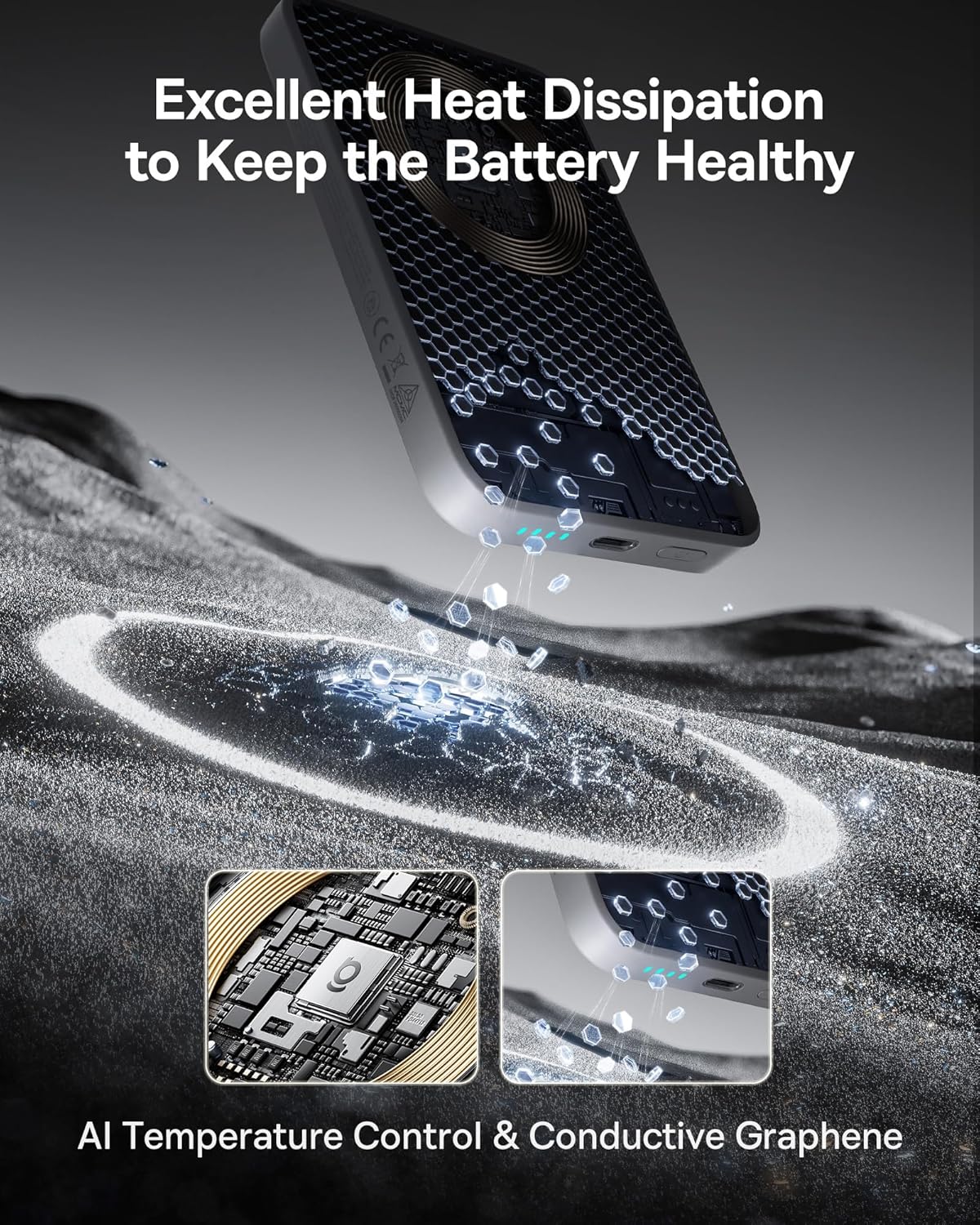 Baseus for MagSafe Portable Charger, 10000mAh Wireless Magnetic Power Bank with USB-C Cable 22.5W PD Charging, Slim Phone Battery Pack Compatible with iPhone 16/15/14/13/12 Pro/Pro Max Series-White