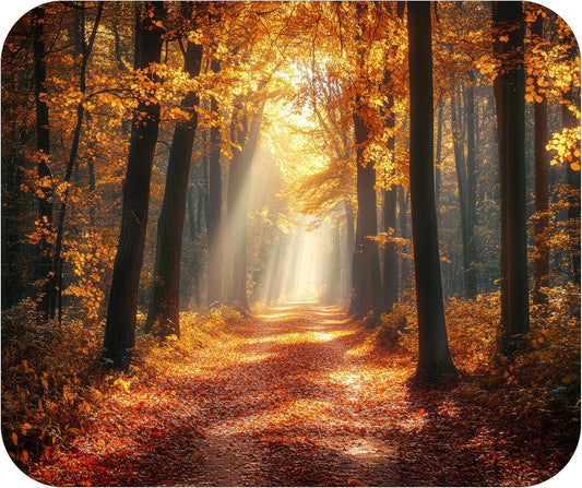 Fall Season Mouse Pad Mat Mousepad for Desk Computer Laptop PC Gaming Home or Office Gift (Fall Path MP84)