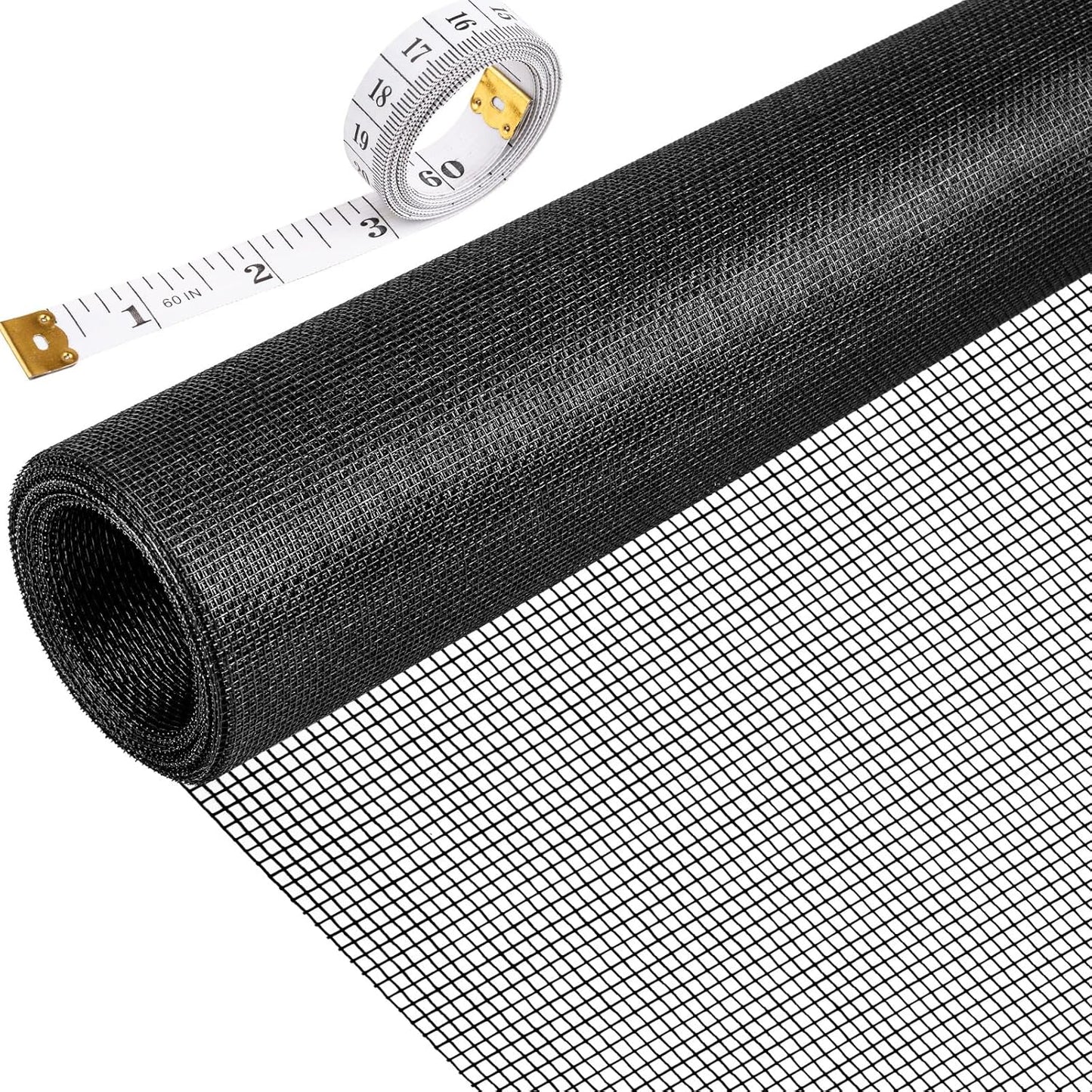48"X102" Window Screen Replacement, Fiberglass Window Screen Mesh, Replacement Window Screens, Window Screen Door Repair Kit for Patio Porch Sliding Door House Windows Pool Pet, with Ruler