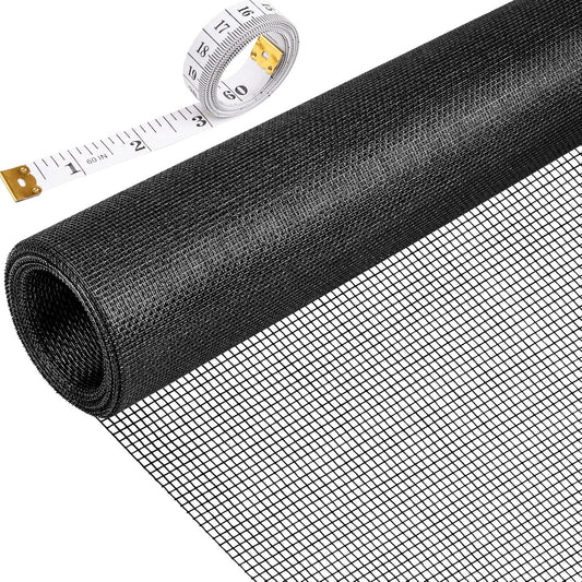 48"X102" Window Screen Replacement, Fiberglass Window Screen Mesh, Replacement Window Screens, Window Screen Door Repair Kit for Patio Porch Sliding Door House Windows Pool Pet, with Ruler