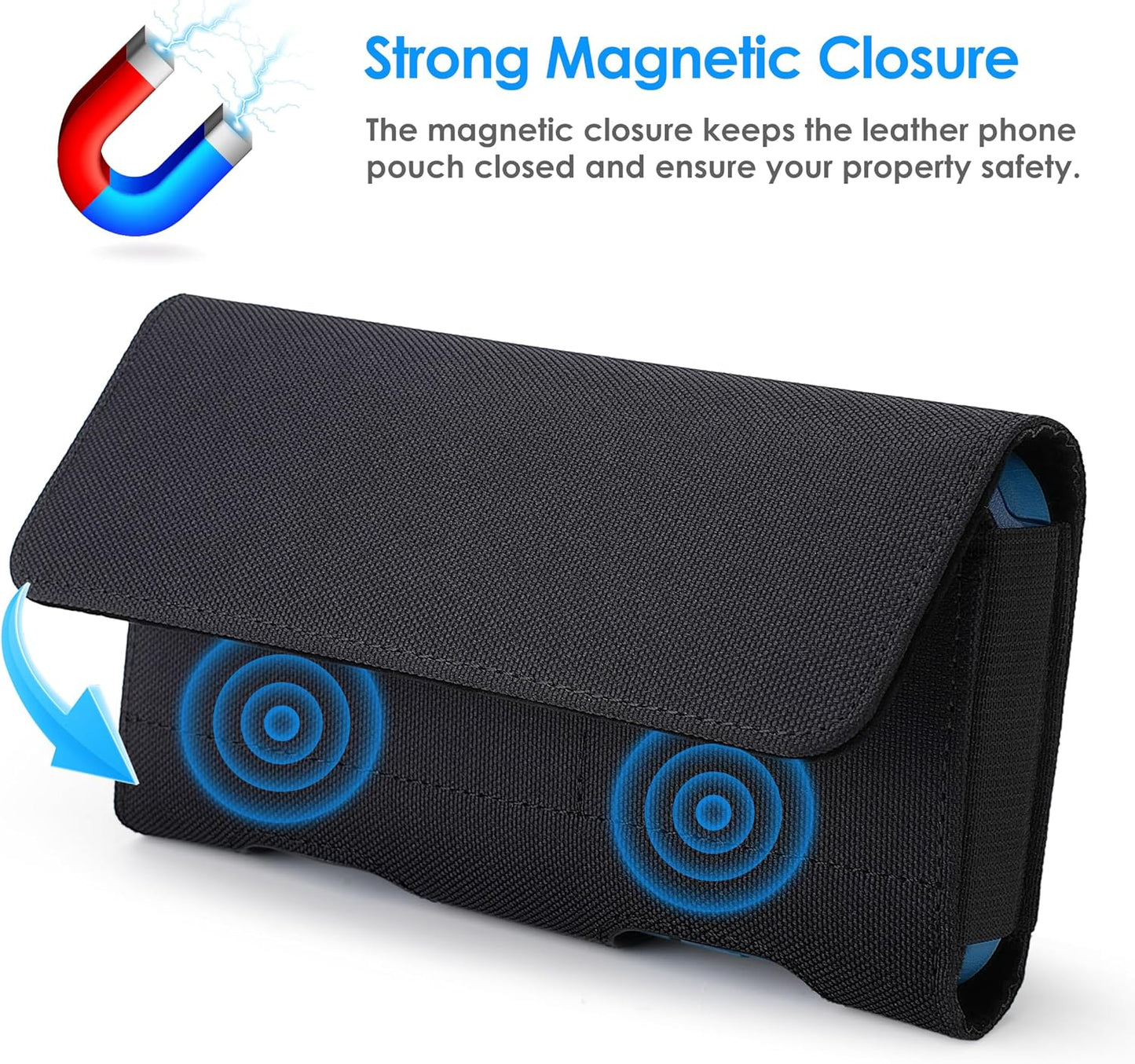 Mopaclle Nylon Phone Holster for iPhone 17 Pro Max, 17 Air, iPhone 16 Pro Max,iPhone 15 Pro Max 14 13 Pro Max & Plus, Premium Cell Phone Belt Holder with Belt Clip for Galaxy S25 Plus,S24 Plus