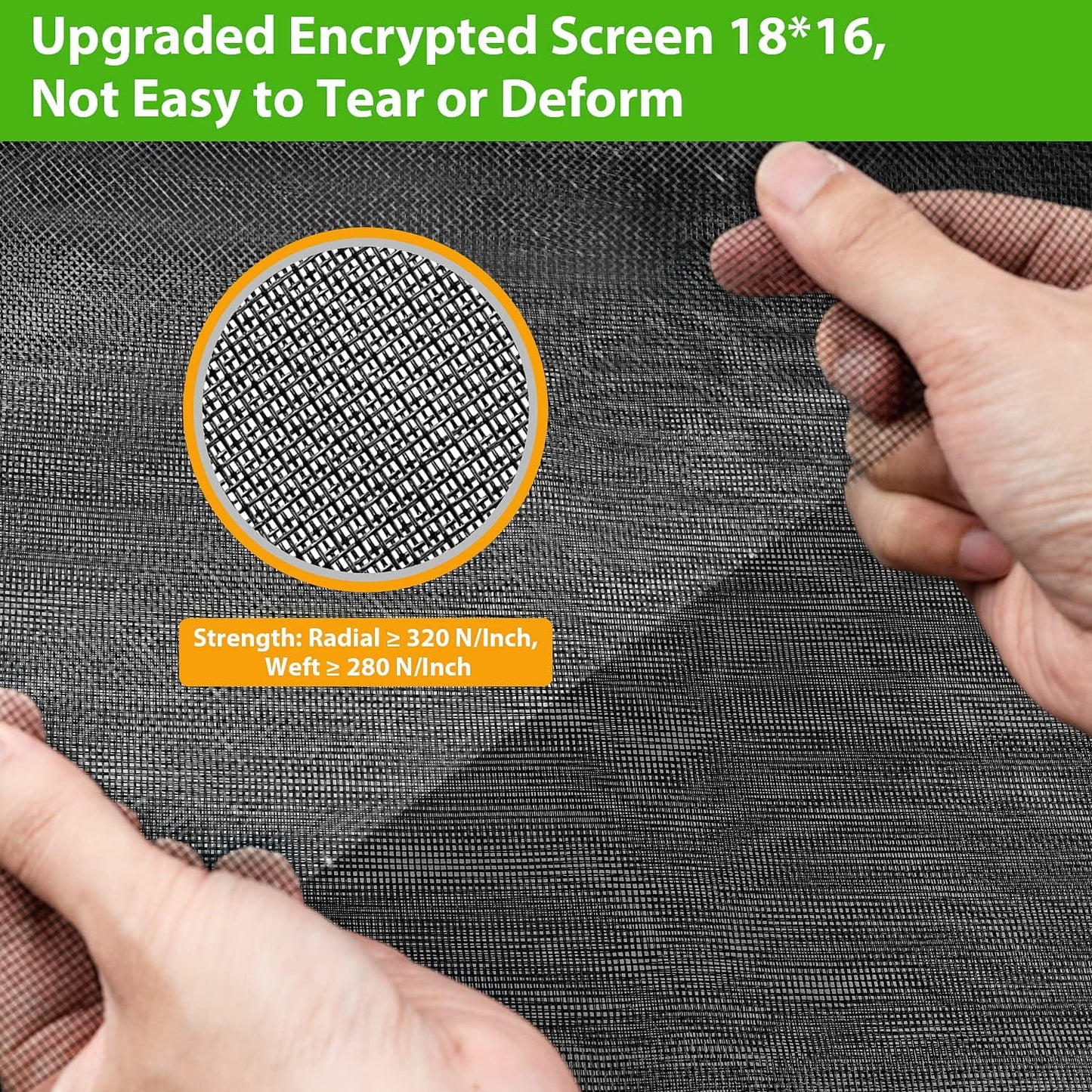 Replacement Window Screens, 48X118 Inch Durable Window Screen Mesh for Patio Porch Door Windows, DIY Adjustable Fiberglass Screen Repair Kit Sliding Net Roll Pet, Black by Ouskr