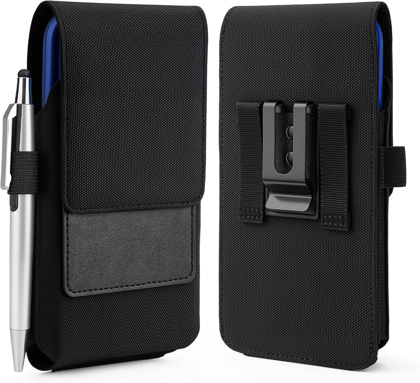 BECPLT Nylon for Galaxy S25 Ultra 5G S24/S23/S22/S21/S20 Ultra Belt Holster Black Cell Phone Holder Belt Clip Holster Case Phone Pouch