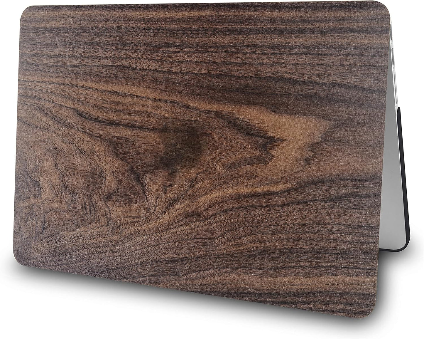 KECC Compatible with MacBook Air 13 inch Case 2022 2021 2020 2019 2018 Release M1 A2337 A2179 A1932 Plastic Hard Shell for MacBook Air 13.3 inch + Keyboard Cover + Sleeve, Walnut Wood